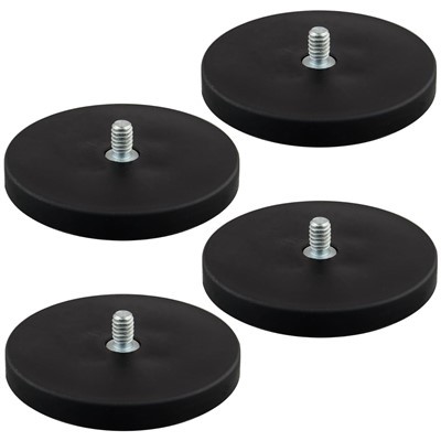 Base magnétique recouverte de caoutchouc-Aimant en pot d'amortissement pour une fixation sécurisée HITECH MAGNETICS​