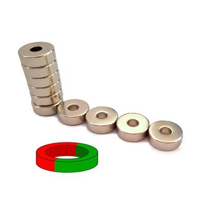 Rond avec des aimants NdFeB puissants standard N35 avec anneau à trou droit